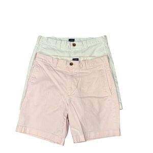 J. Crew  2 pr Men’s 7”  Chino Shorts - Light Pink and Oyster color.